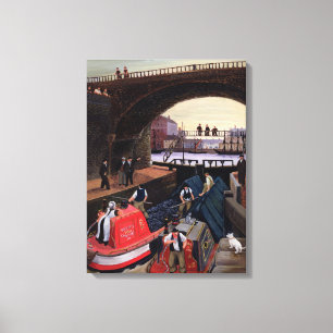 Regent's Canal Lock Canvas Print