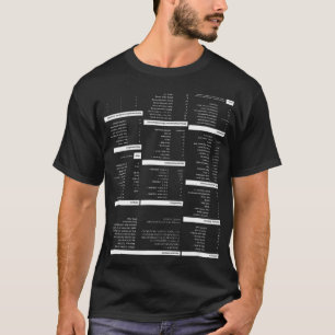 RegEx Cheat Sheet  for Programmers  T-Shirt