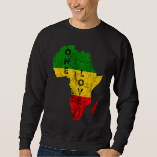 Reggae Africa Map Rasta Regae Music Rastafari Afri Sweatshirt