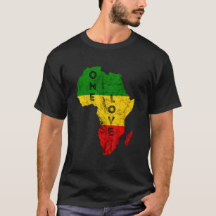 Reggae Africa Map Rasta Regae Music Rastafari Afri T-Shirt