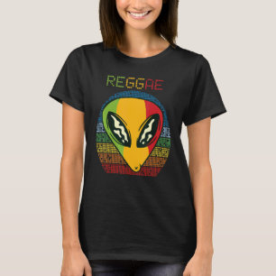 Reggae Alien Retro Jamaica Rasta Souvenir Rastafar T-Shirt