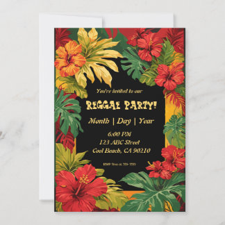 Reggae and Island Party Invitation