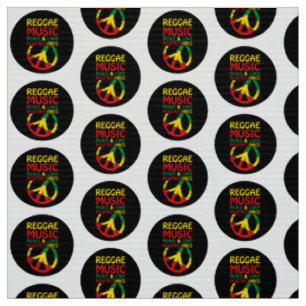 Reggae and Peace Symbol with positive Fabric