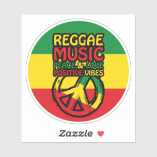 Reggae and Peace Symbol with positive quotes