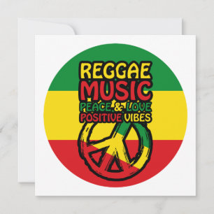 Reggae and Peace Symbol with positive quotes