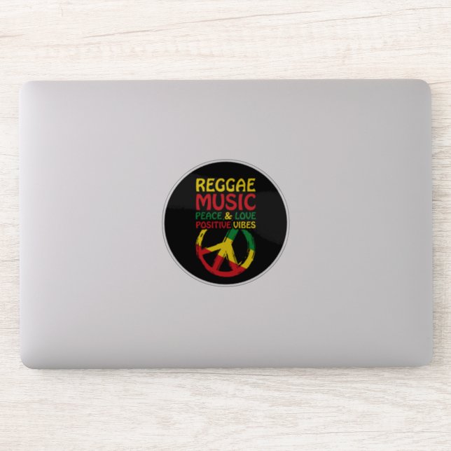 Reggae and Peace Symbol with positive quotes (Computer)