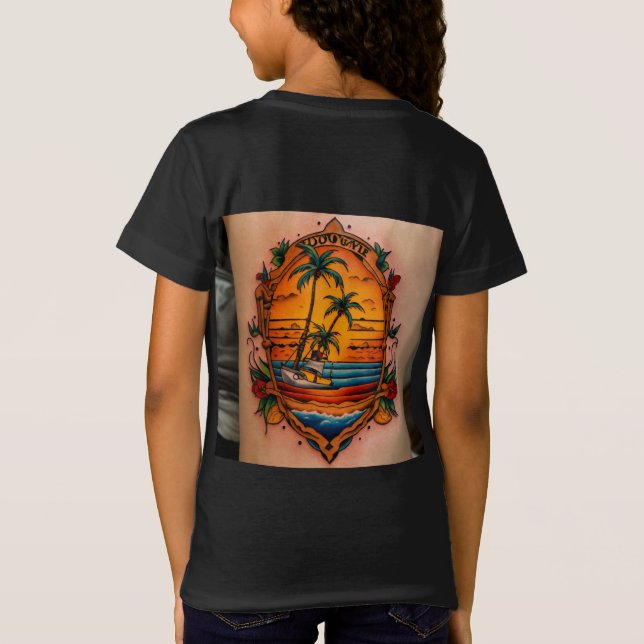 Reggae Beach Tattoo Fusion T-Shirt (Back)