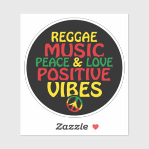 Reggae design with positive quotes and reggae flag