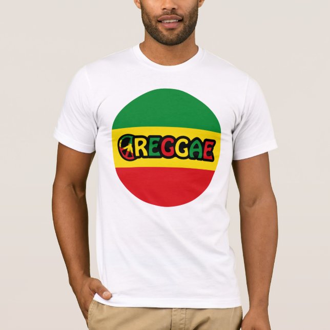 Reggae design with reggae flag colours T-Shirt (Front)