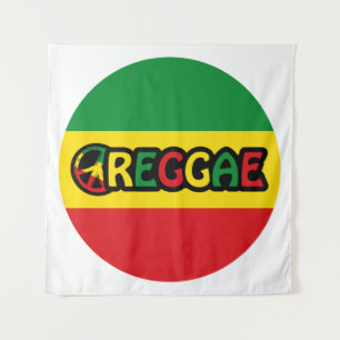 Reggae design with reggae flag colours tapestry