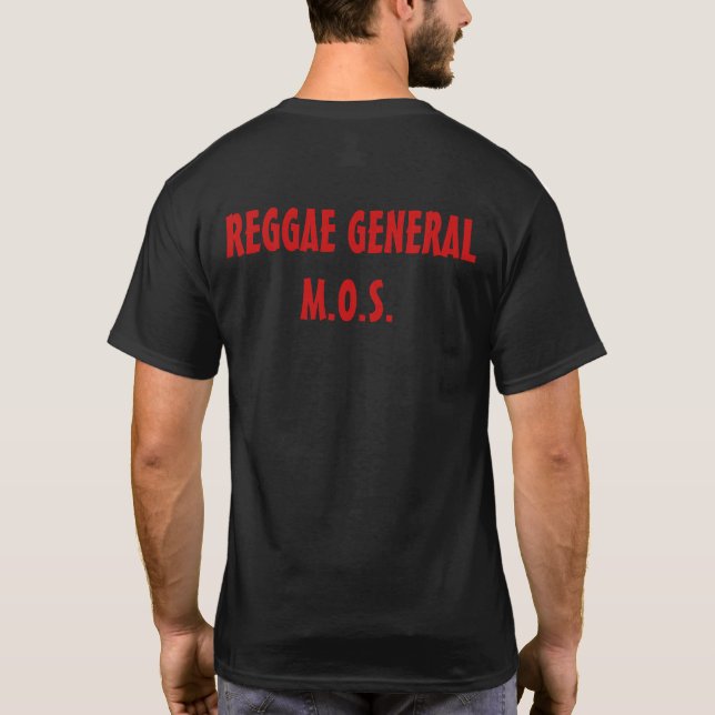 Reggae General's Riddim Roots Radio Men's T-Shirt (Back)