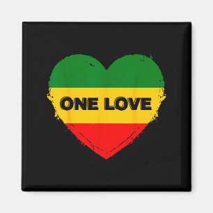 Reggae Heart One Love Rasta Reggae Music Rastafari Magnet