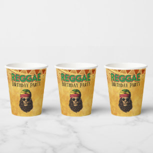 Reggae Jamaican African Birthday Party Paper Cups