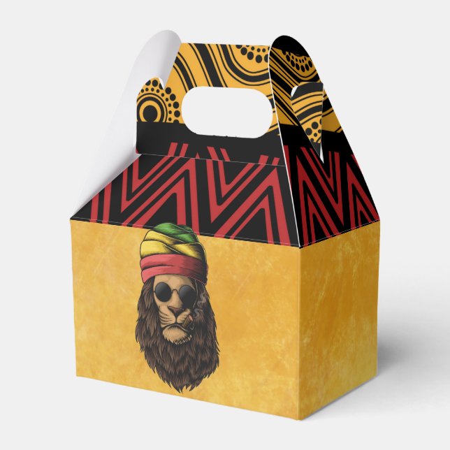 Reggae Jamaican Birthday Party  Favour Box (Front Side)