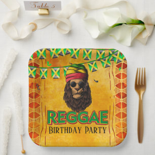 Reggae Jamaican Birthday Party  Paper Plate