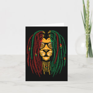 Reggae Lion Dreadlocks Wild Cat Rasta Africa Rasta Card