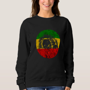 Reggae Lion Of Judah Rasta Etophian Lion Jamaica R Sweatshirt