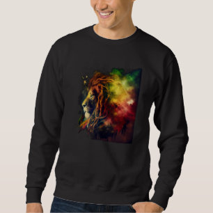 Reggae Lion Rastafari Music Freedom Zion Jamaica   Sweatshirt