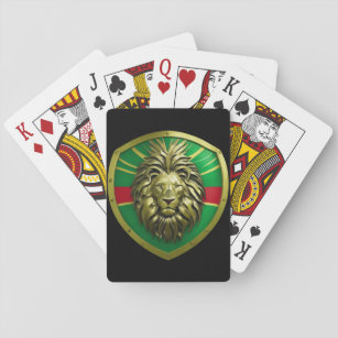 Reggae Lion Shield Playing Cards