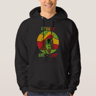 Reggae Love Alien Jamaica Souvenir Rasta Music Ras Hoodie