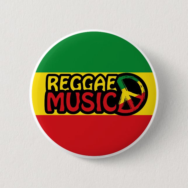 Reggae Music 6 Cm Round Badge (Front)