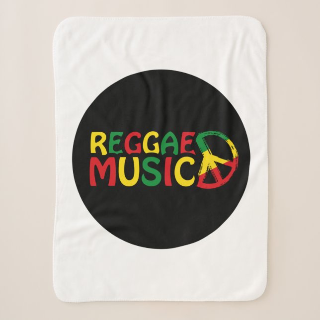 Reggae Music design, reggae art Sherpa Blanket (Front)