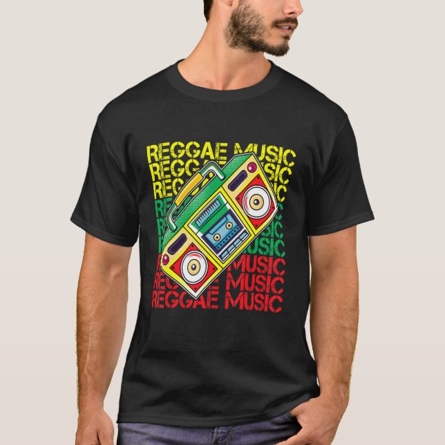 Reggae Music I Rasta I Rastafari I Jamaican Reggae T-Shirt (Front)