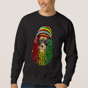 Reggae Music Jamaican Lion Rasta Lion Of Rastafar Sweatshirt