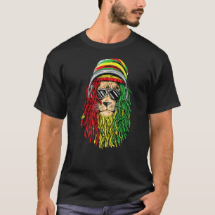Reggae Music  Jamaican Lion Rasta Lion Of Rastafar T-Shirt