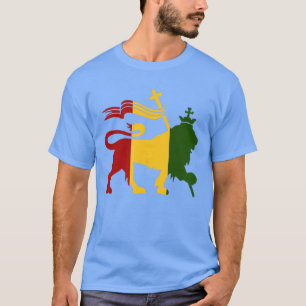 Reggae Music Lion of Judah Rastafari Jamaica Rasta T-Shirt