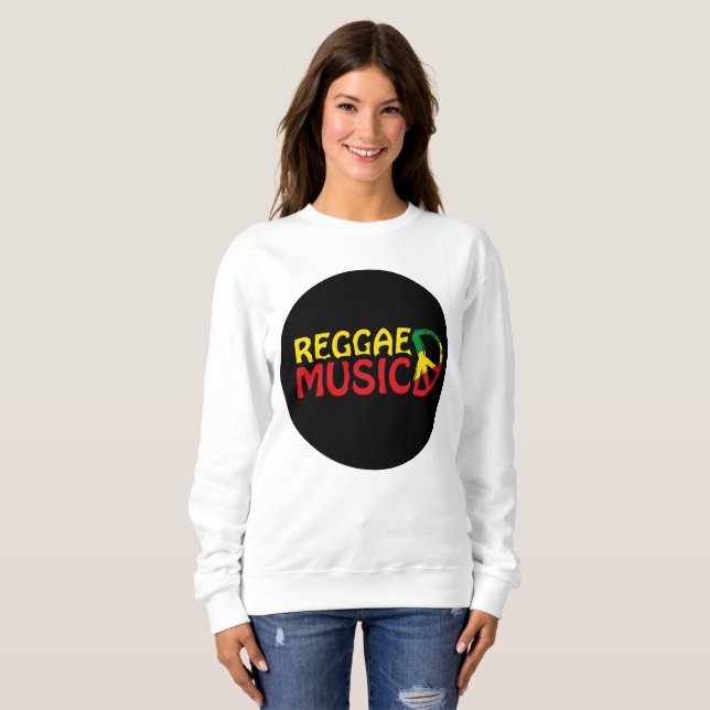 Reggae Music - model2b-circle-black Sweatshirt (Front Full)
