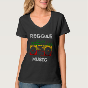 Reggae Music Musicbox Boombox Rastafari Roots Rast T-Shirt