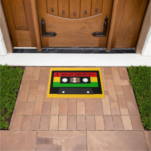 Reggae Music Musician Singer Cassette Tape Doormat