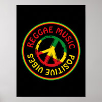 Reggae Music Peace Symbol Positive Vibes Reggae