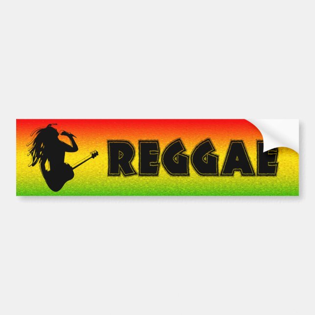 Reggae Music Rasta Rastaman Bumper Stickers (Front)