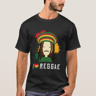 Reggae Music Rastafari Dreadlocks Reggaeton Jamaic T-Shirt