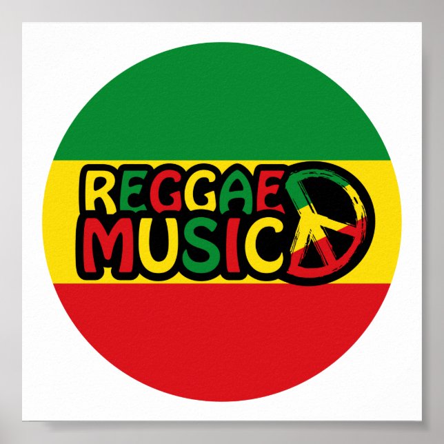 Reggae Music Rastafari Style Reggae Poster (Front)