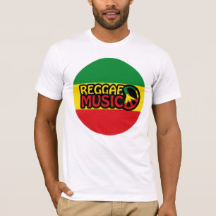 Reggae Music, reggae art with peace symbol T-Shirt