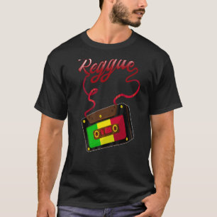 Reggae Music Retro Cassette Tape Jamaica Rasta Reg T-Shirt