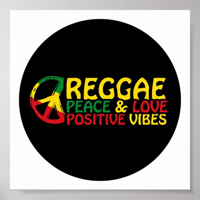 Reggae Music with positive quotes Poster (Front)
