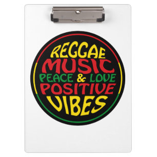 Reggae Music with positive sayings and quotes Clipboard