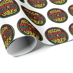 Reggae Music with positive sayings and quotes Wrapping Paper