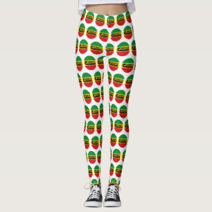 Reggae Music with positive vibes and reggae flag Leggings