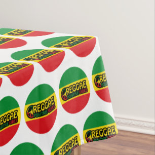 Reggae Music with positive vibes and reggae flag Tablecloth