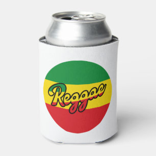 Reggae Music with reggae flag colors Can Cooler