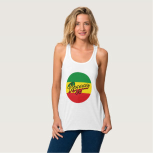 Reggae Music with reggae flag colors Singlet
