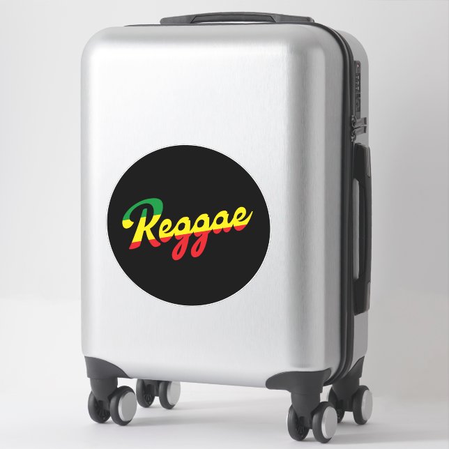 Reggae Music with reggae flag colours (Suitcase)