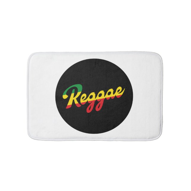 Reggae Music with reggae flag colours Bath Mat (Front)