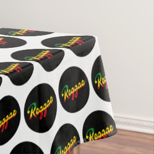 Reggae Music with reggae flag colours Tablecloth