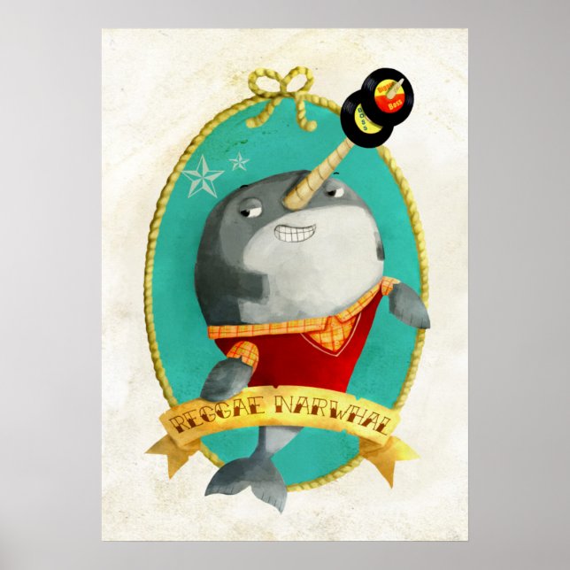 Reggae Narwhal Poster (Front)